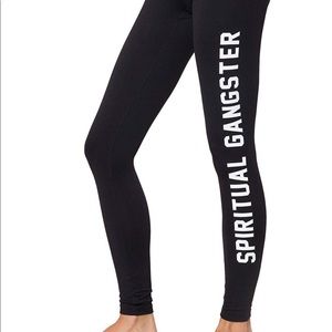 Spiritual Gangster Black Leggings